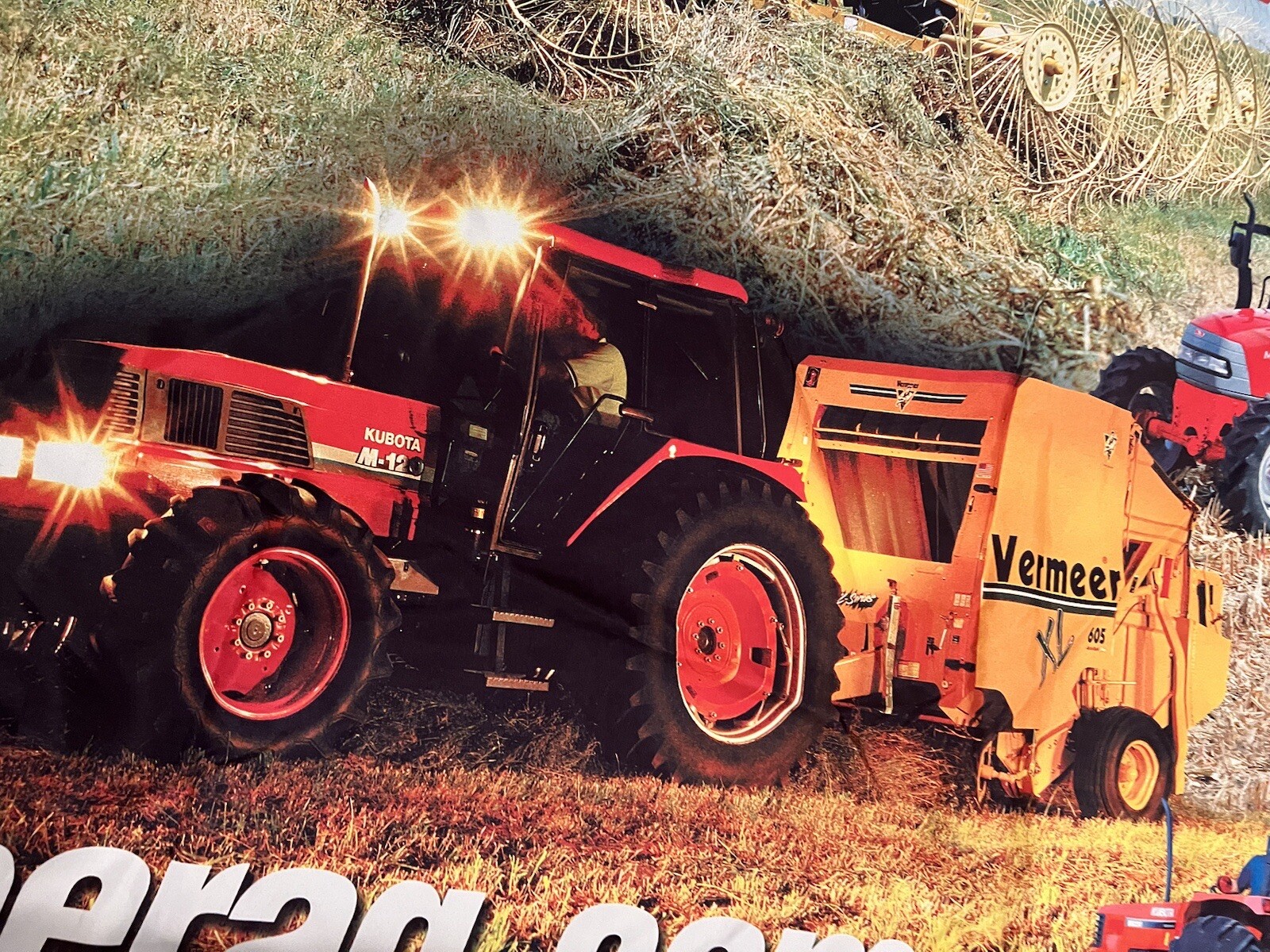 Rare Large 4’x9.5’ Vintage 2001 VERMEER AG Cloth Banner Sign Tractors Farming