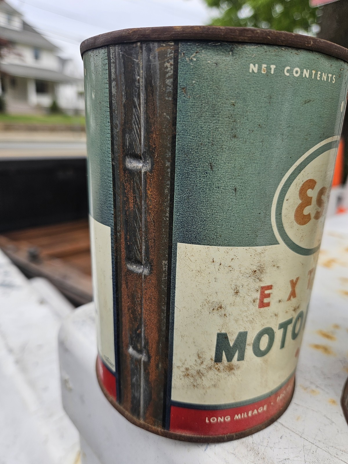 2 ESSO TOP CUT OPEN EMPTY Vintage Metal Cans
