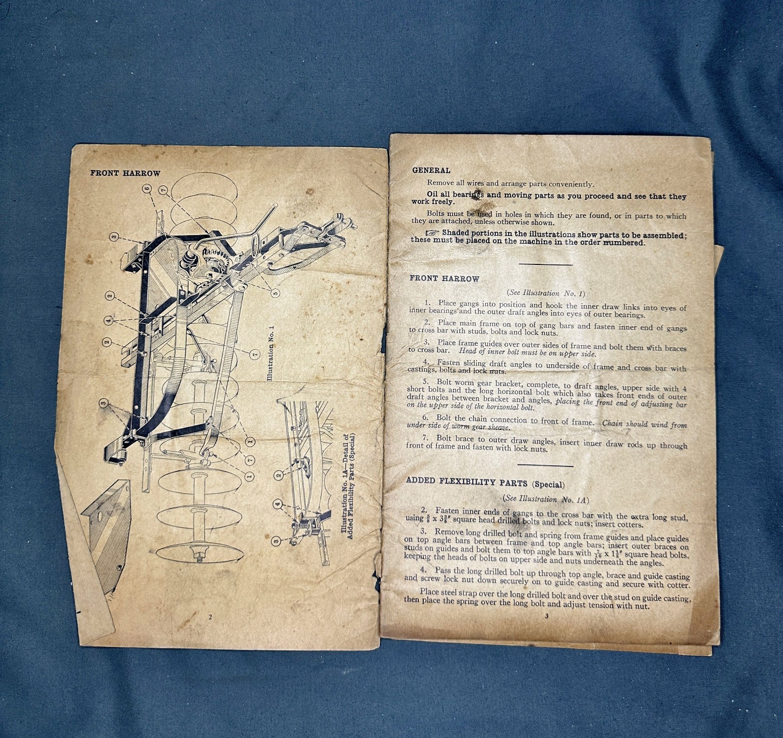 McCormick-Deering Tractor Disk Harrow No. 5 – Set Up & Operating Instructions