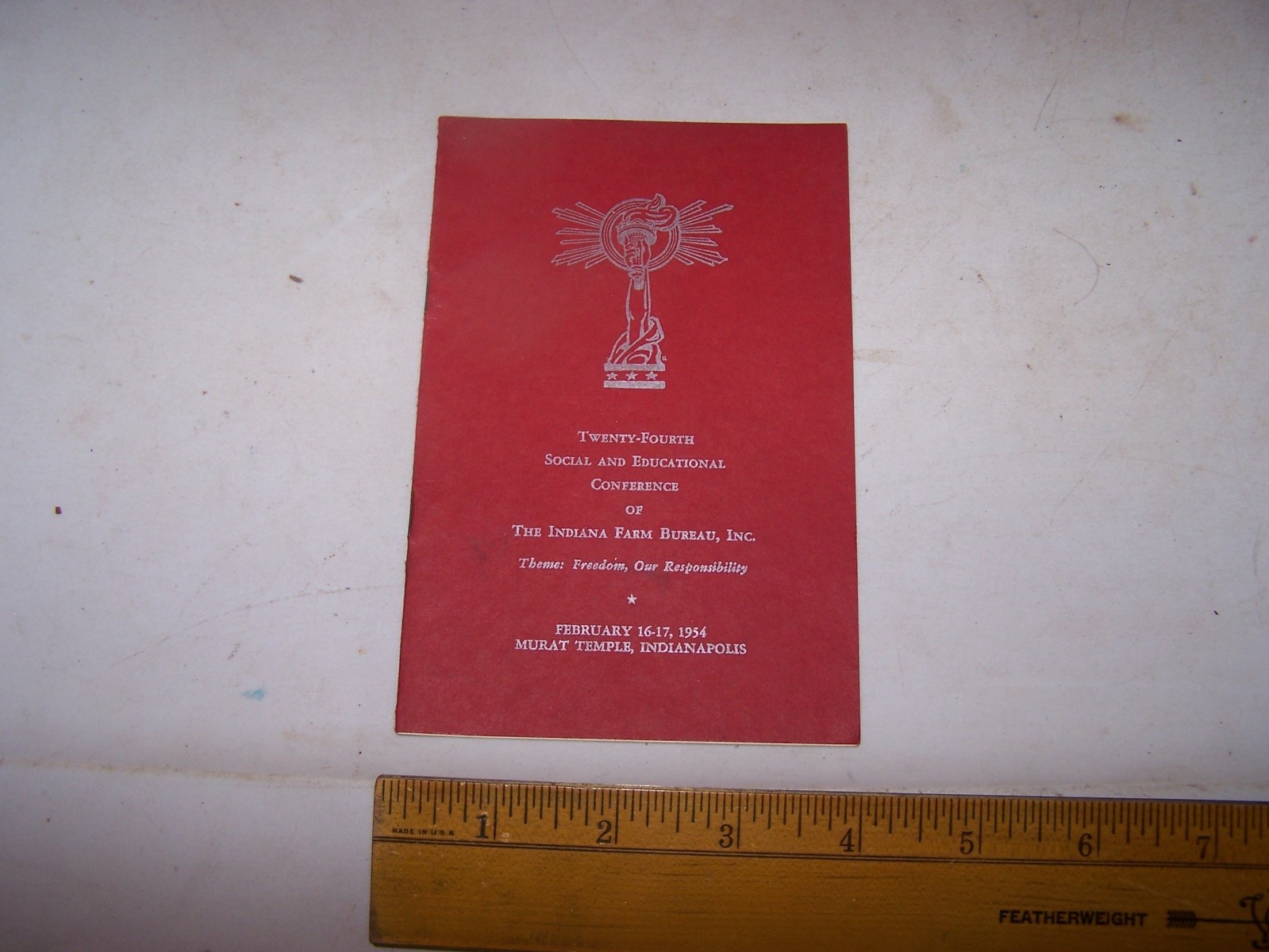 1954 INDIANA FARM BUREAU Social & Educational Conference Program INDIANAPOLIS
