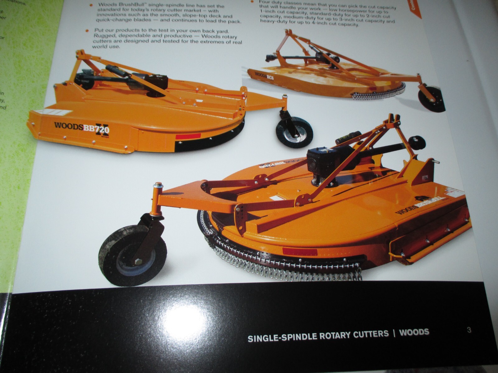 *Woods Single-Spindle Rotary Cutter Mower Sales Brochure RC3.5 thru BB8400X 8/15