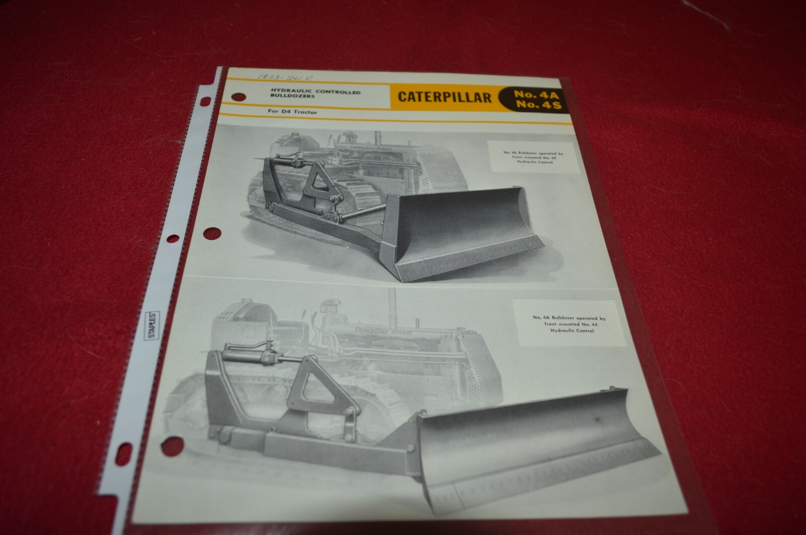 Caterpillar 4A 4S Bulldozers For 1955 Dealer&rsquo;s Brochure AMIL16