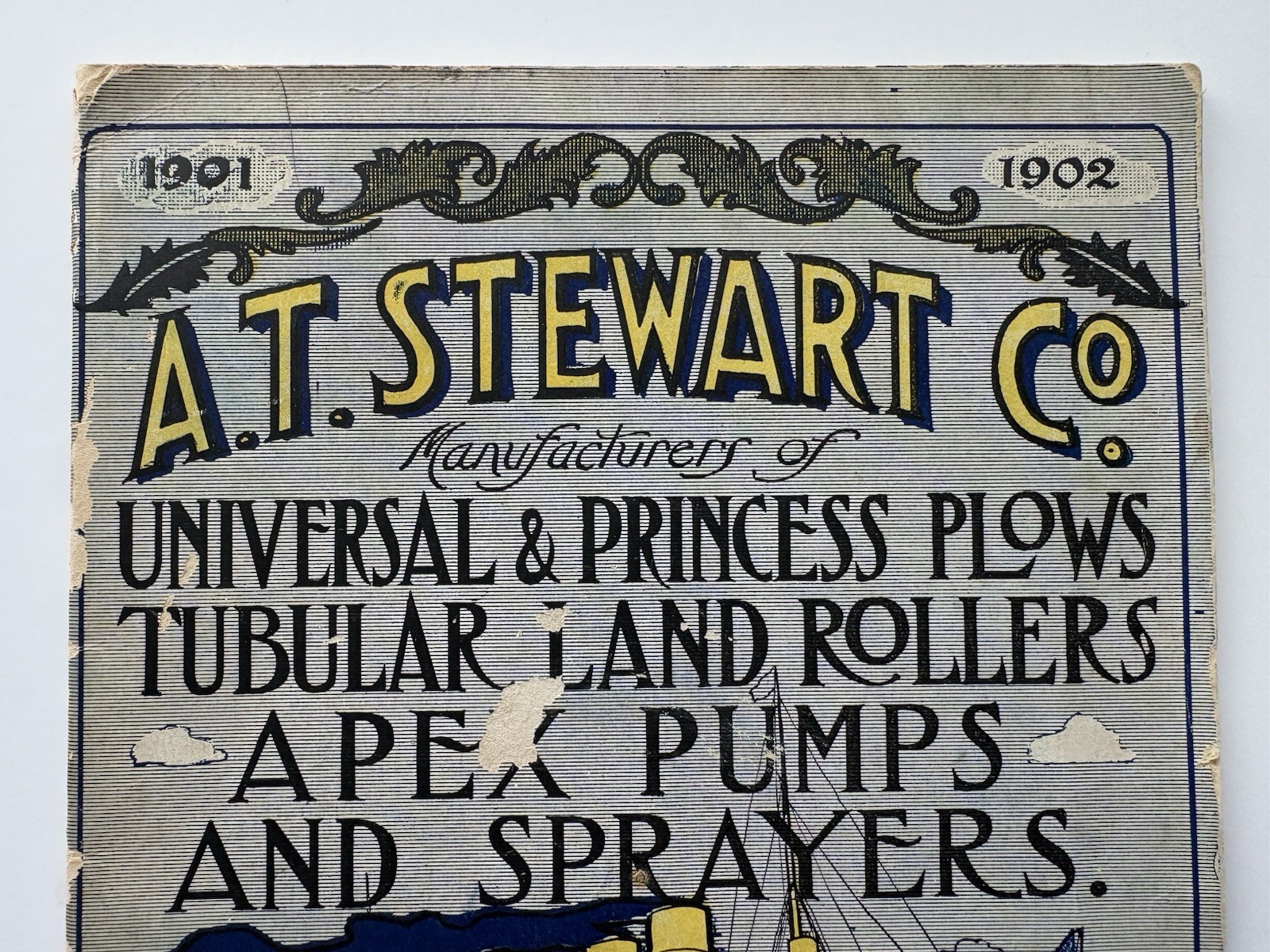 Antique A.T. Stewart Co Pittsburgh Pa 1901 Universal Princess Plows Catalog Ad