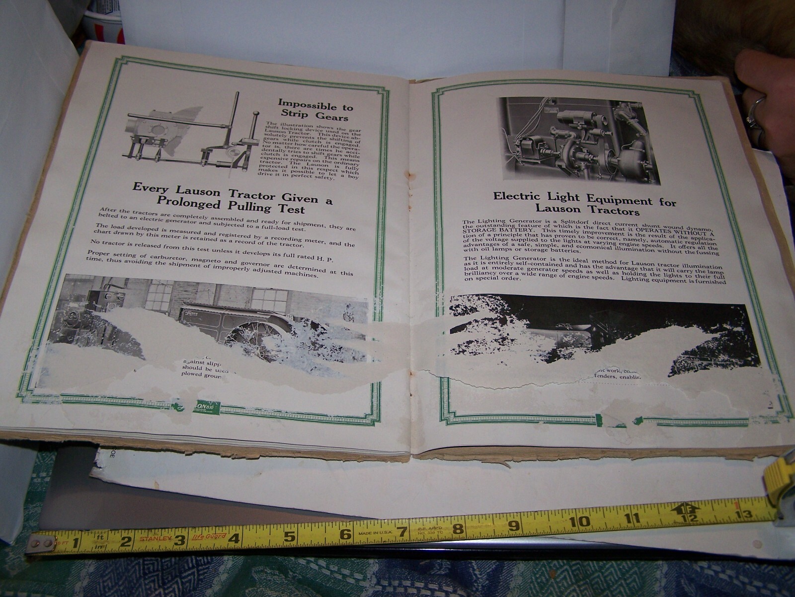 JOHN LAUSON 15-30 Farm Tractor Sales Catalog Hit Miss Engine Steam Motor Oiler