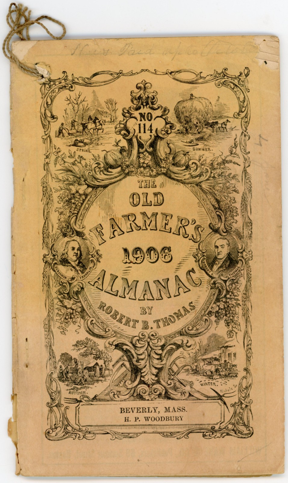 1906 Robert Thomas Farmer&rsquo;s Almanack William Ware 6