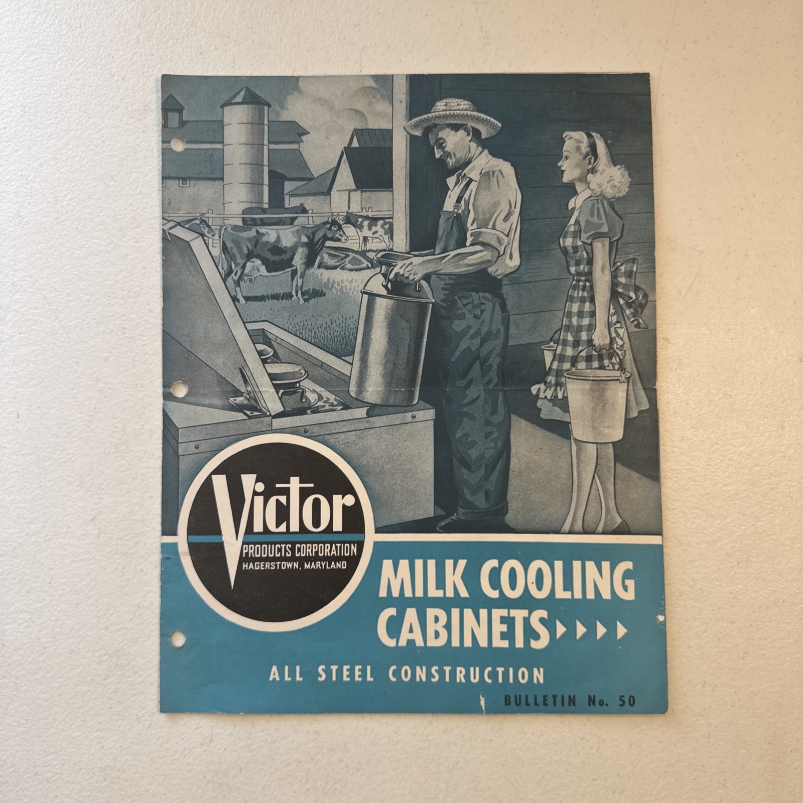 Vintage Victor Products Corporation Milk Cooling Cabinets Sales Bulletin No. 50