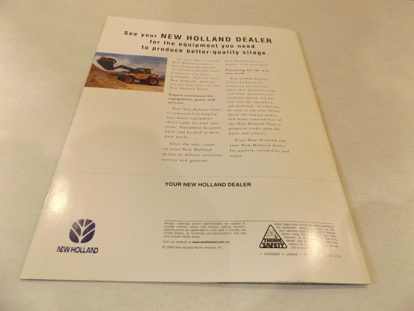 1999 NEW HOLLAND MORE WAYS TO MAKE SILAGE. LIT # 31999800 109940-1999