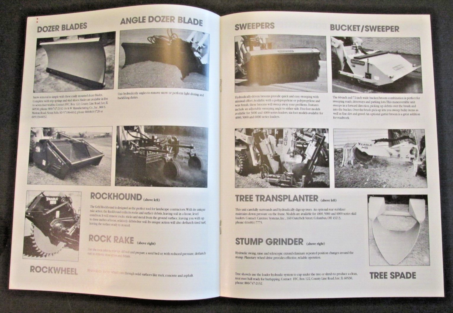 GEHL Attachments Skid Steer Hansen Implement Great Falls Montana USA Ad Catalog