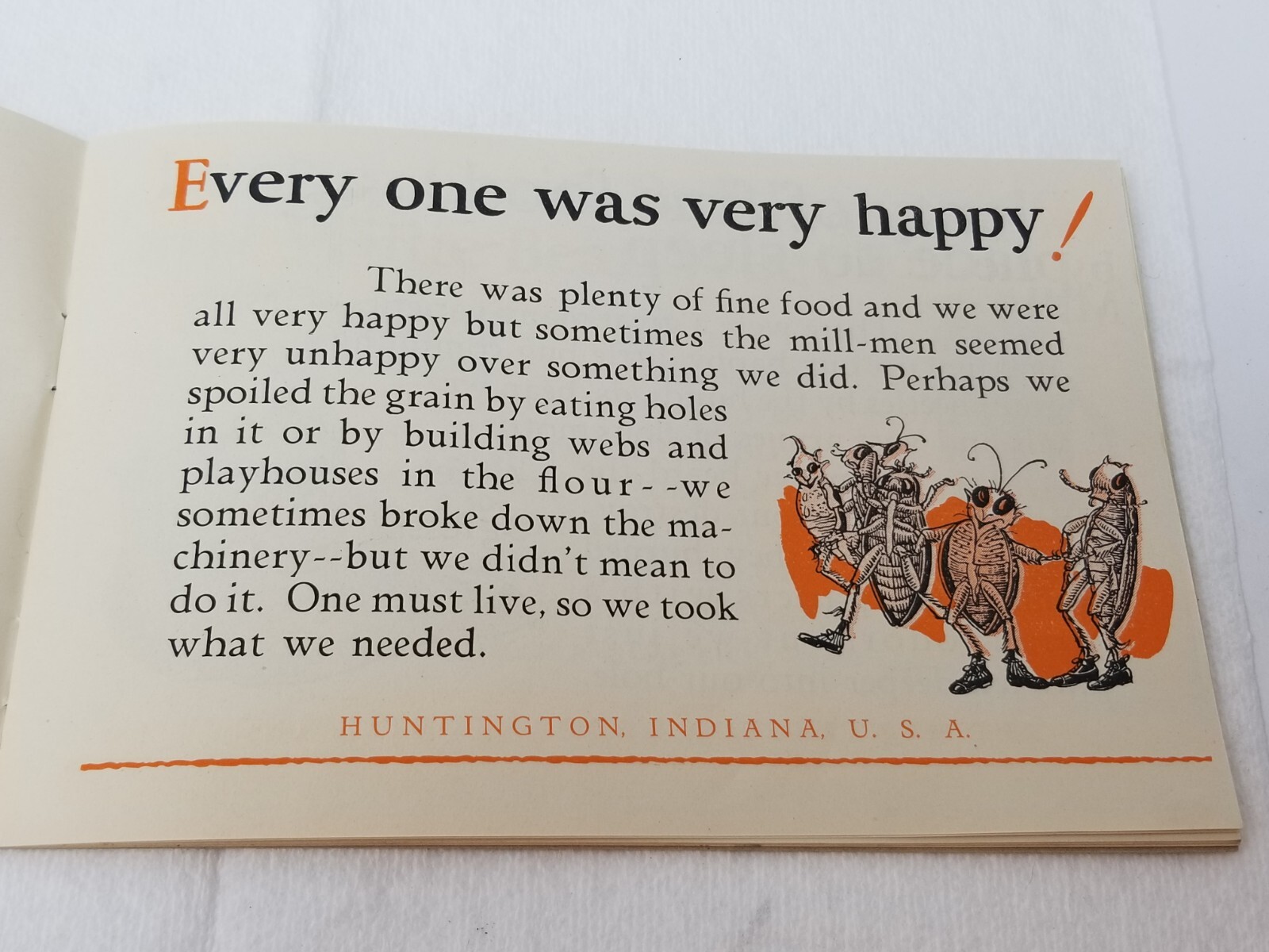 Anywhere But Here A Tragedy in Bugville Huntington Sprayer Ad Booklet 1928