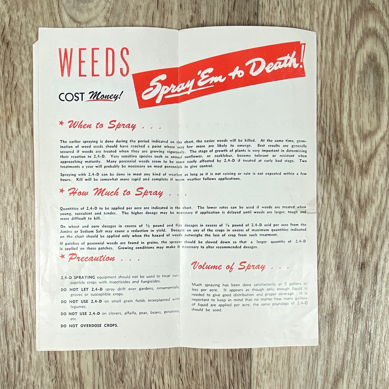 Knock Out Your Weeds! Farm Brochure Dow Weed Chemicals & K-Sprayer by Agsco