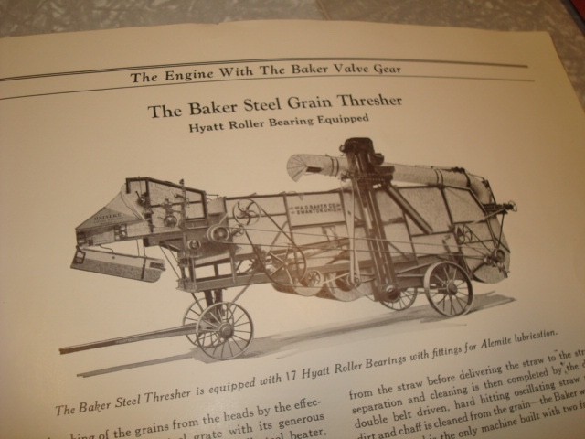A.D. BAKER TRACTOR & THRESHER Circa 1912 24 Page Catalog Rare