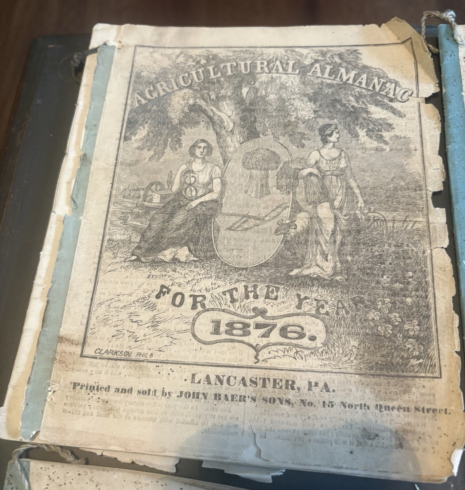 Lot Of 4 John Baer&rsquo;s Agricultural Almanac Lancaster, PA Antique! 1876-1879