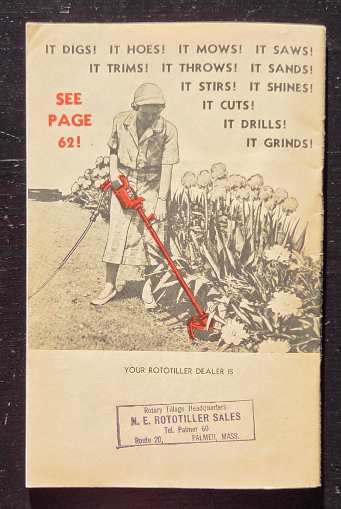 1954 ROTOTILLER SPECIAL EDITION SALES CATALOG BROCHURE BOOKLET TROY NEW YORK
