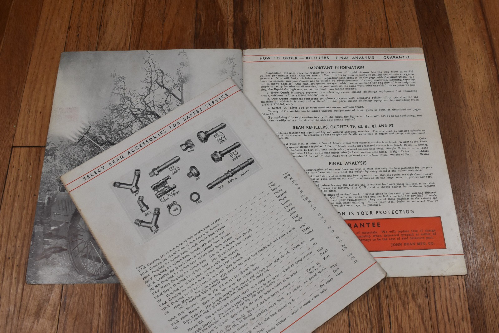 Vintage 1930s John Bean Mfg Farm Tractor Equipment L-300 Sales Catalog