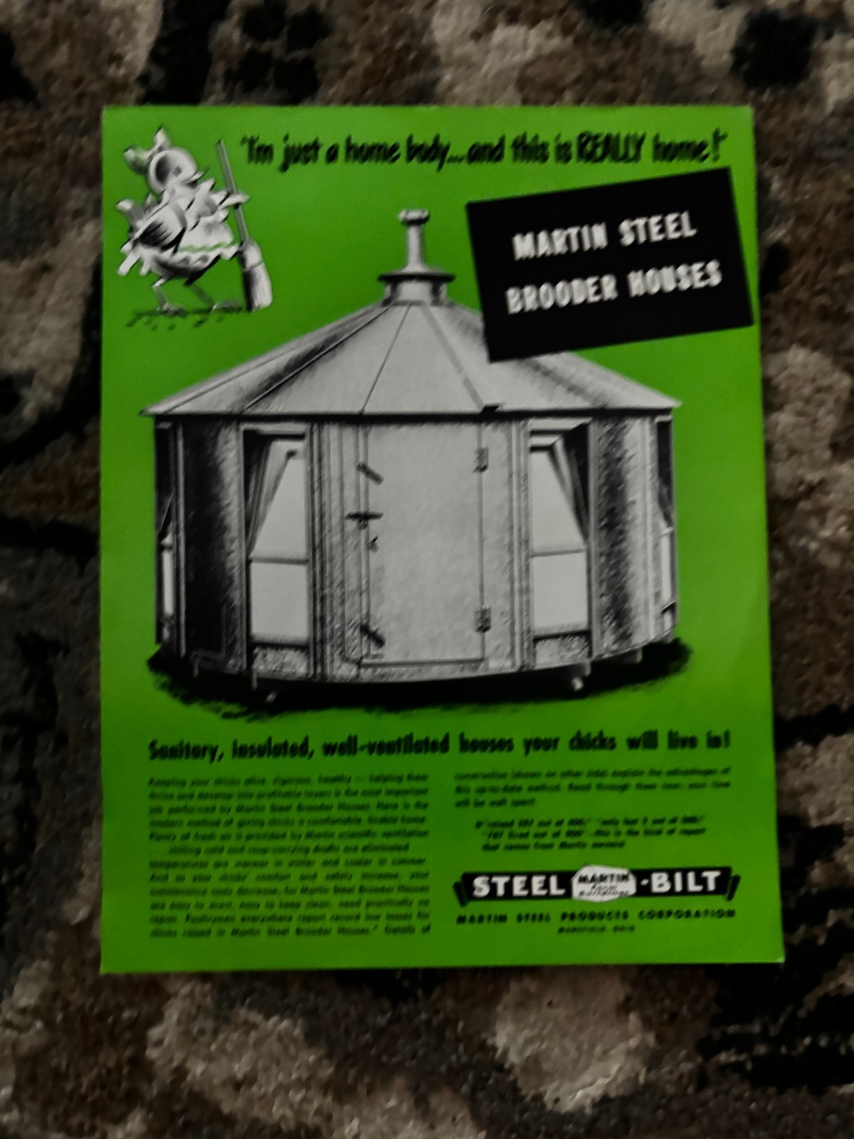 Martin Steel-Bilt Brooder Houses For 1950 Brochure DCPA26