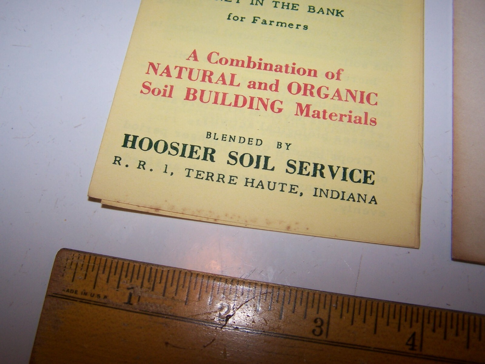 3 Vintage HOOSIER BLEND / SOIL SERVICE Fertilizer Brochures TERRE HAUTE INDIANA