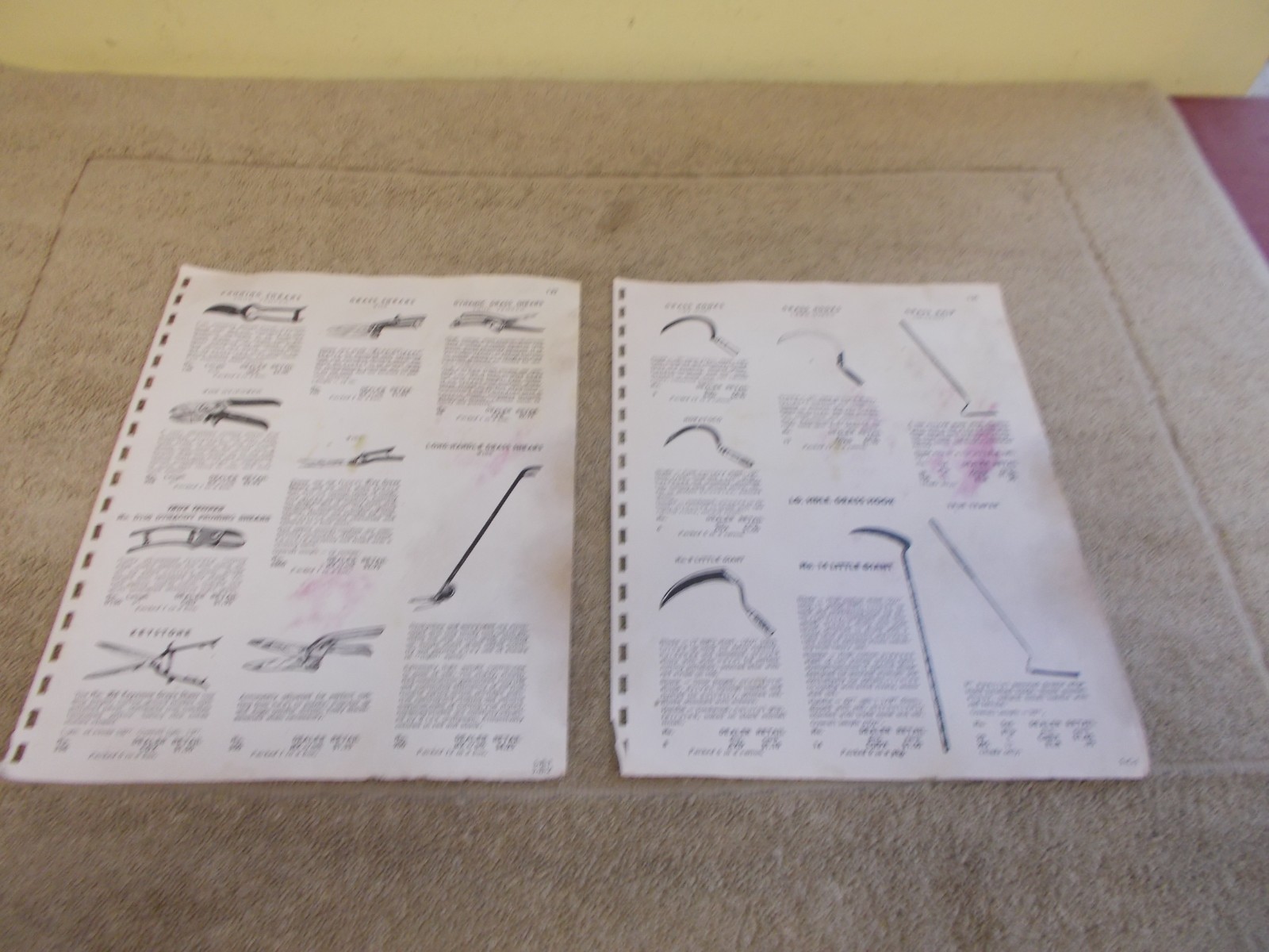 VTG 1950s AD PRICE TRUETEMPER SHEARS PRUNERS KEYSTONE SCYTHES TOOL GARDEN