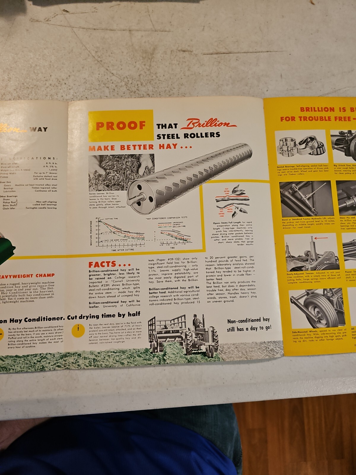 Vintage Brillion Hay Conditioner Advertising Folding Sales Brochure