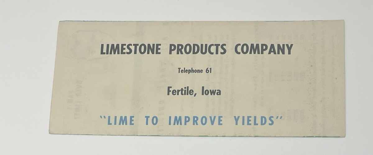1940&rsquo;s Limestone Products How Much Should I Lime Farming Sales Brochure Pamphlet