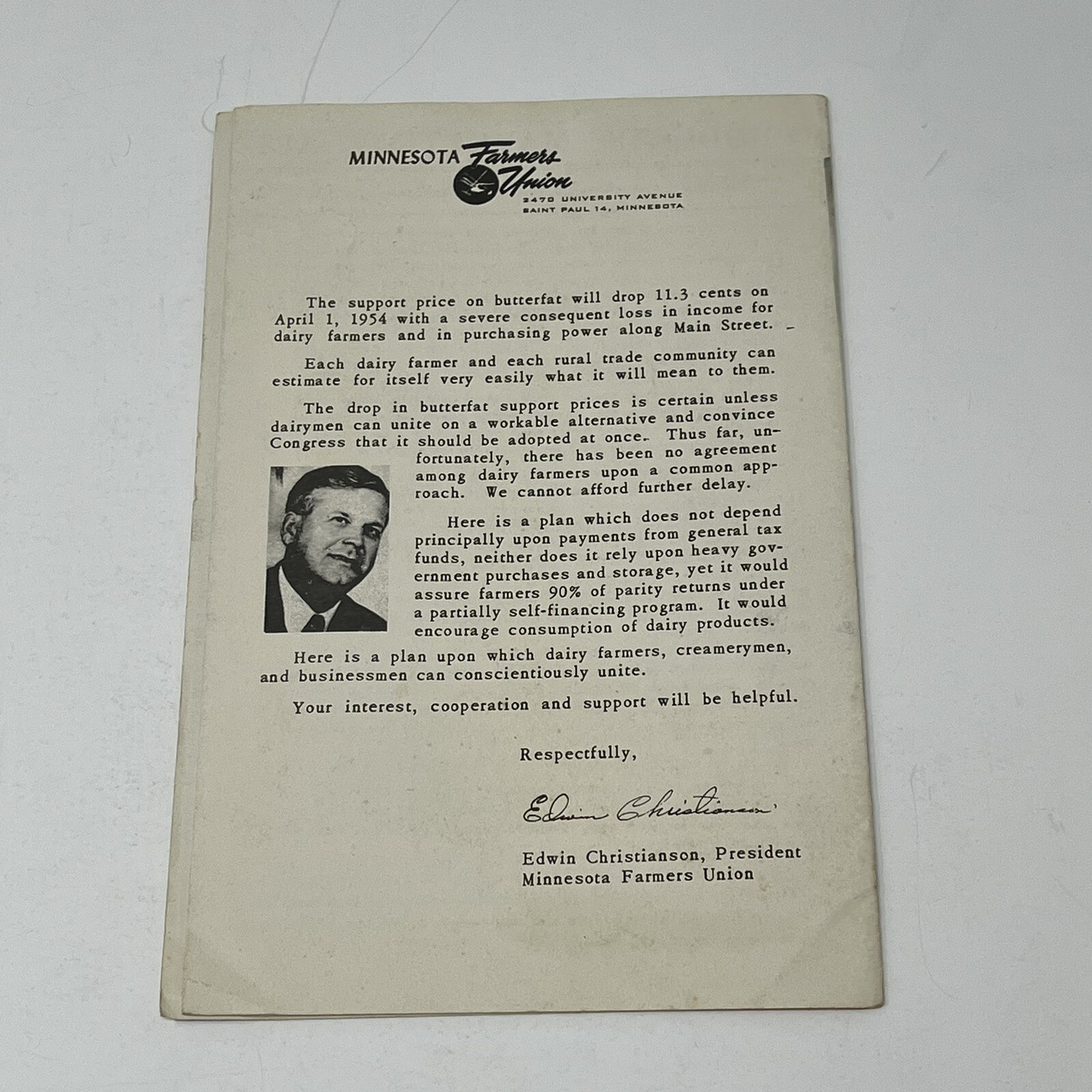 1954 There Is A Future For Dairy Farming Brochure Minnesota Farmers Union Farm