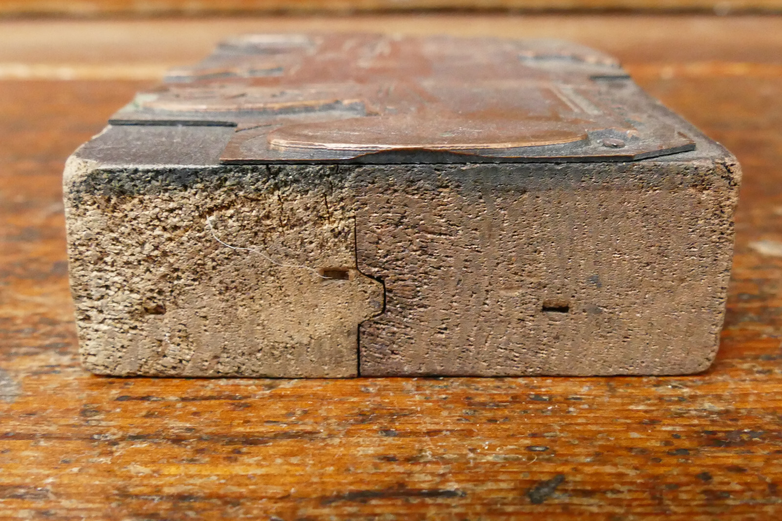 Antique 1880s/1890s Farm Implement Hay Wagon Advertising Copper Printers Block