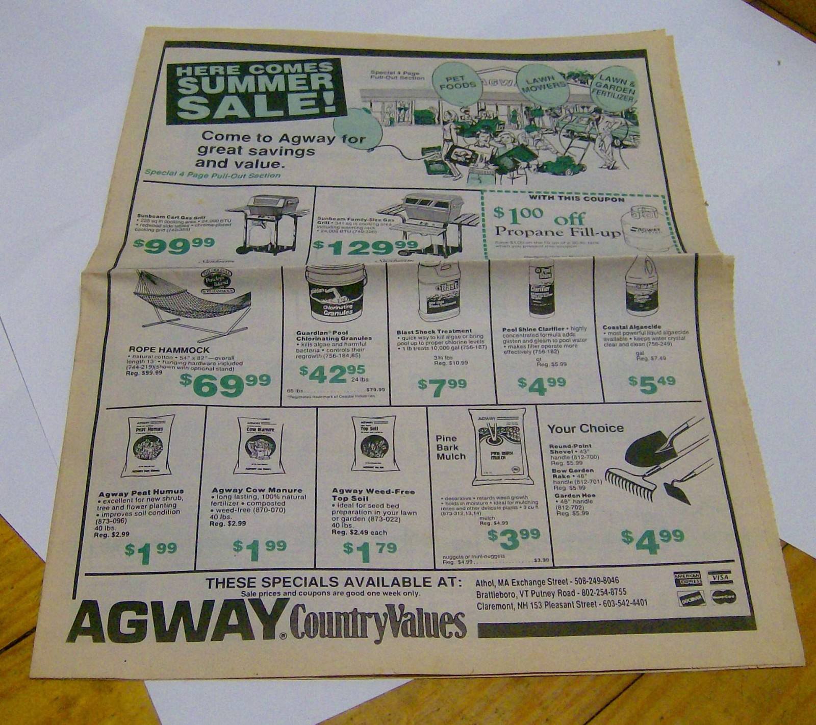 vintage 1990 AGWAY Farm Stores Co-Op flier AGRICULTURE farming AD CIRCULAR old