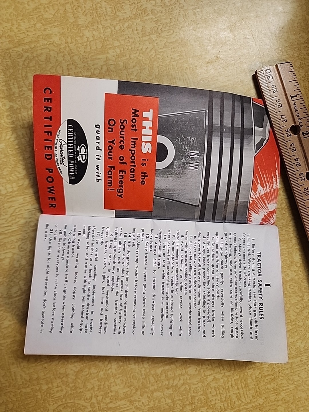 VTG 1966 M&W Farm Facts Finder Tractor Pocket Brochure John Deere Case IH Oliver