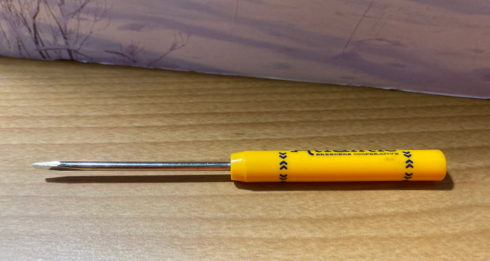 Vintage ATLANTIC BREEDERS COOPERATIVE Pocket SCREWDRIVER READY TOOL USA Adv