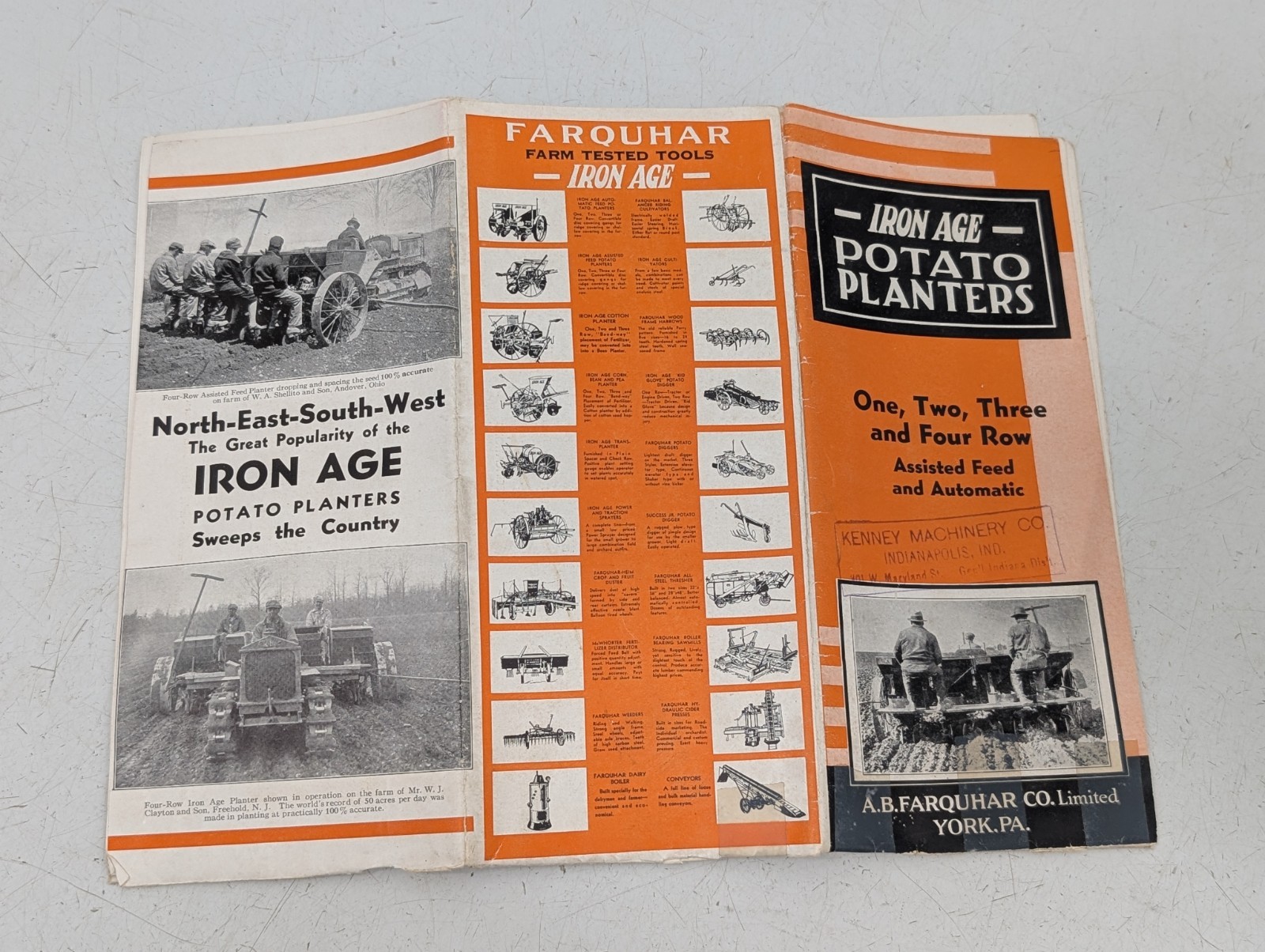 Vintage Farquhar Co. Iron Age Potato Planters Dealer Sales Brochure Original
