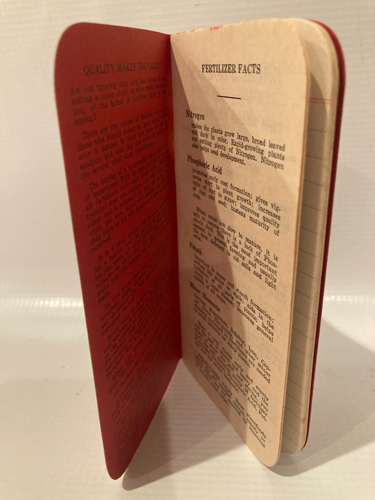 Griffith & Boyd Co. High Grade Quality Fertilizers Advertising Pamphlet.