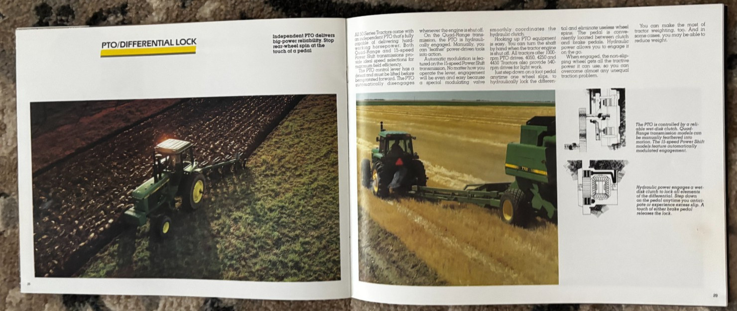 John Deere 4050 4250 4450 4650 4850 Tractor for 1985 Brochure DCPA26
