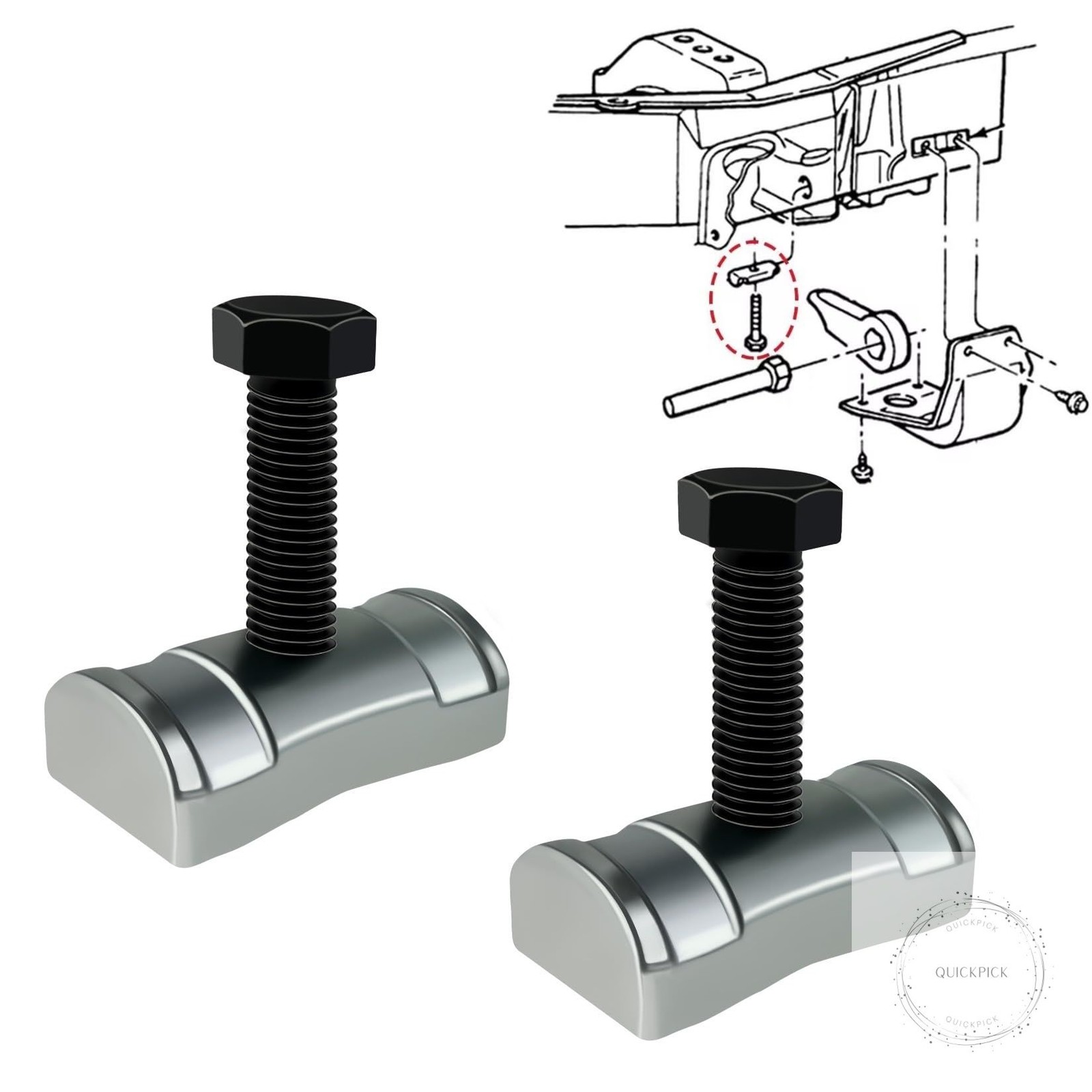 Torsion Bar Adjustment Bolt and Lock Nut Fit for Chevrolet Silverado Tahoe GMC