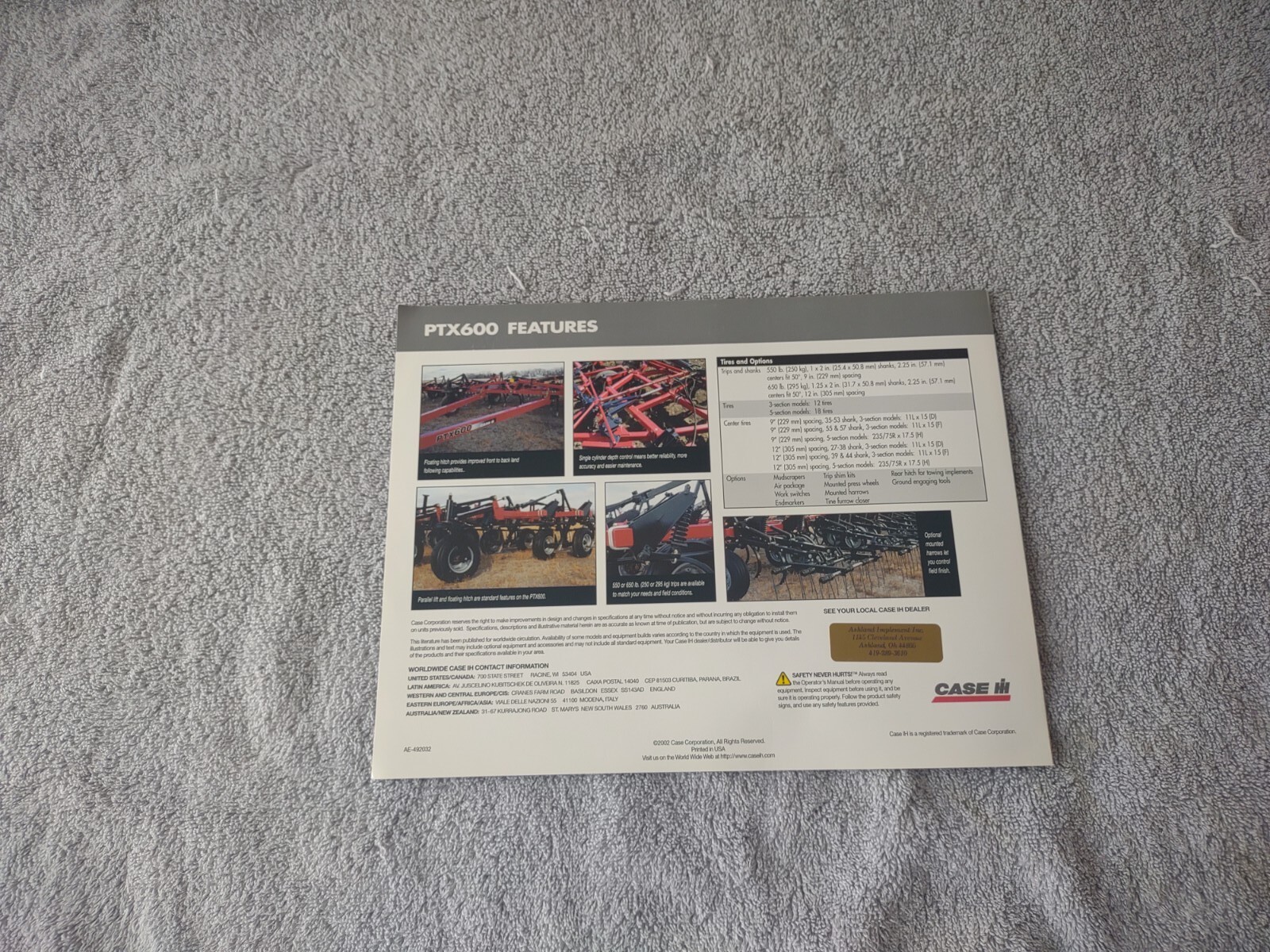 Case IH PTX600 Precision Tillage Sales Brochure. Lot Of 10.