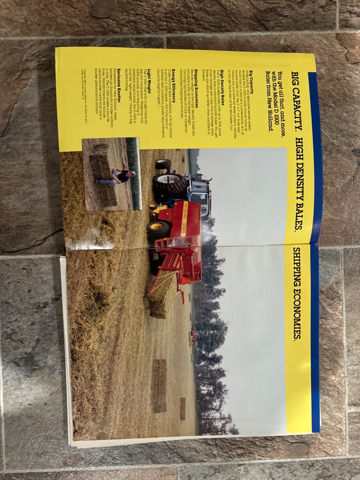 New Holland D1000 2x3x8 Square Baler Sales Brochure 8 Pages