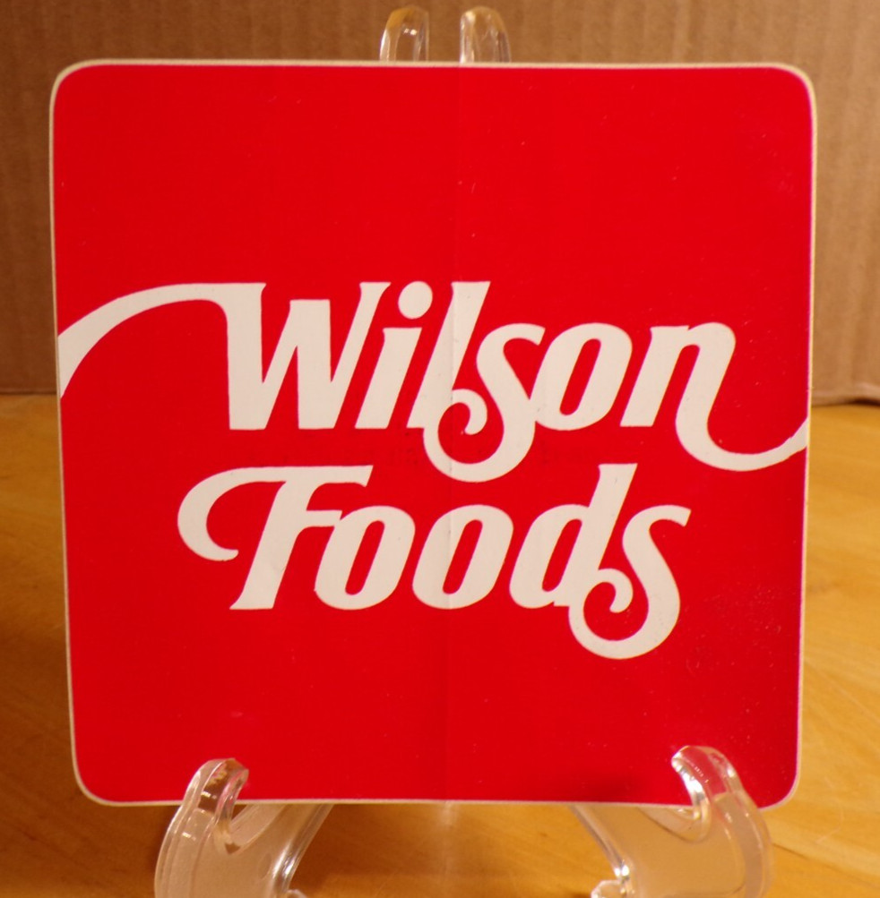 Old Wilson Foods Advertising Decal Cherokee Iowa Grocery Store-Meat-Farming