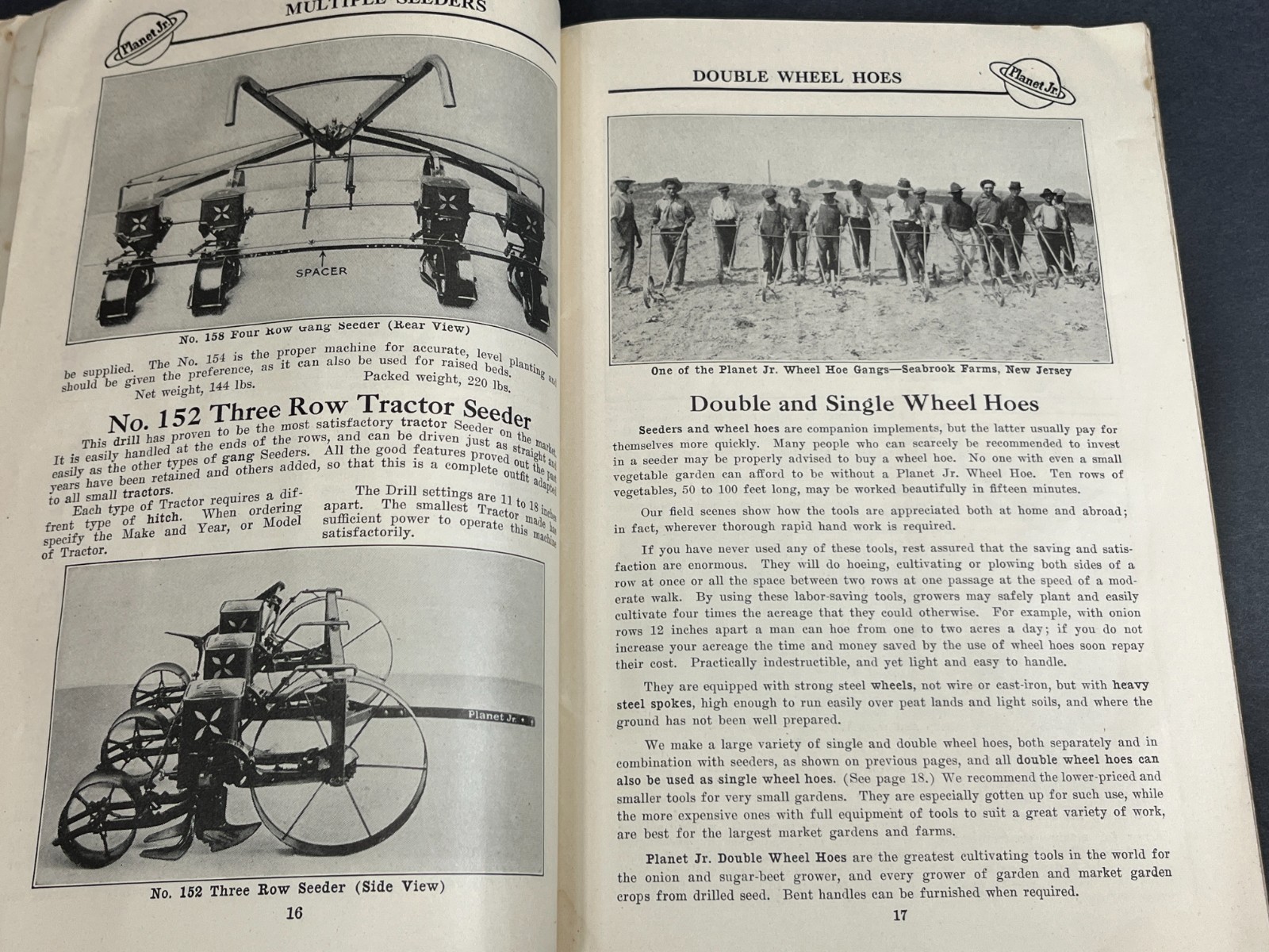 Planet Jr Farm and Garden Tools #51 Catalog 1920s Cultivators Equipment + Insert
