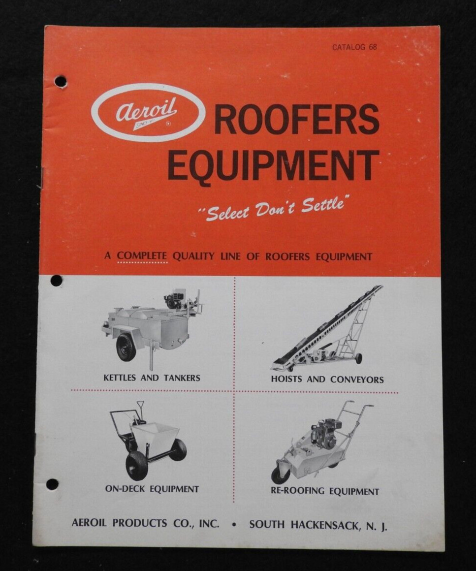 1968 Aeroil Products Co. « Roofers Equipment » Sales Catalog Hackensack NJ