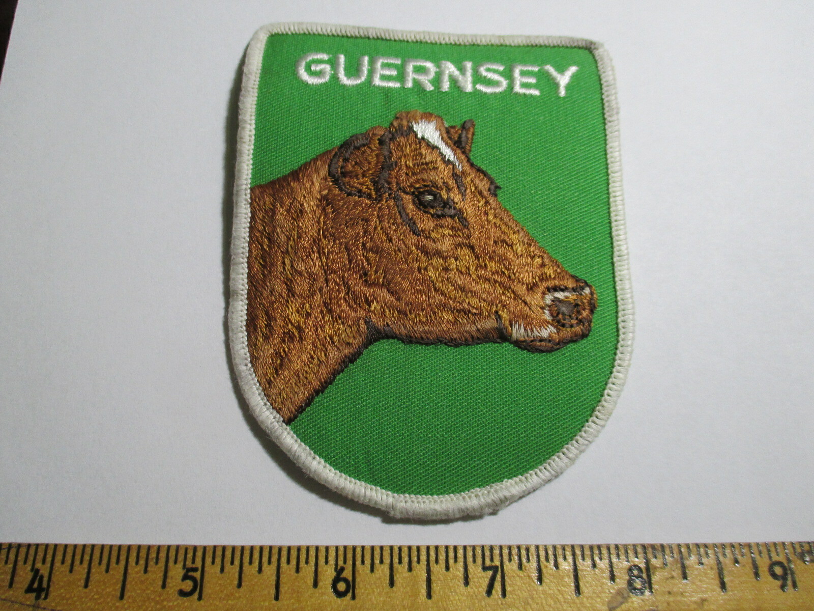 Guernsey Patch Cow Milk Dairy Agricultural Farming Animals NOS Vintage 80&rsquo;s