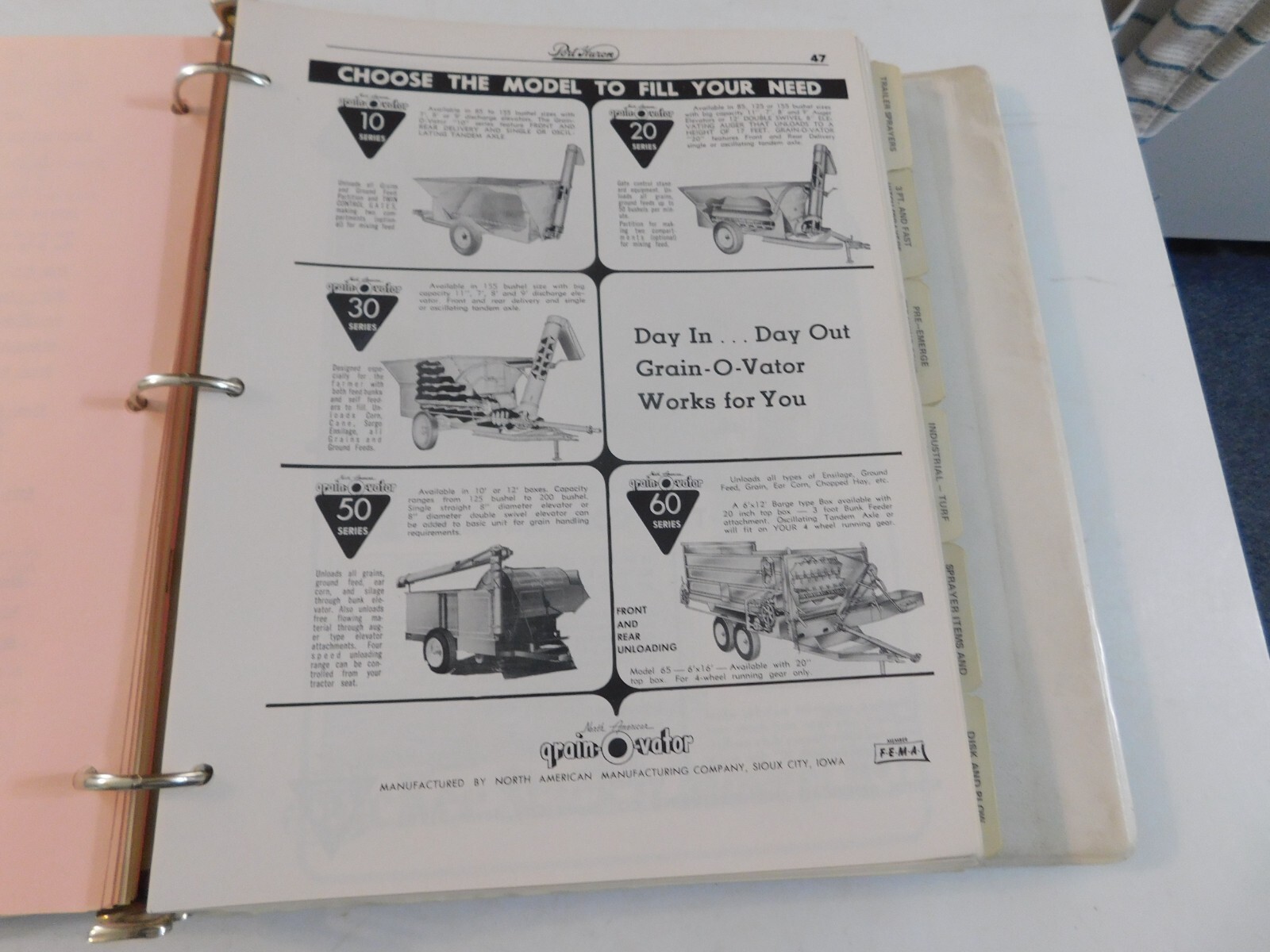 BROYHILL LINE FARM EQUIPMENT BROCHURES EMPIRE PLOW WESTGO LOADERS GANDY DANUSER