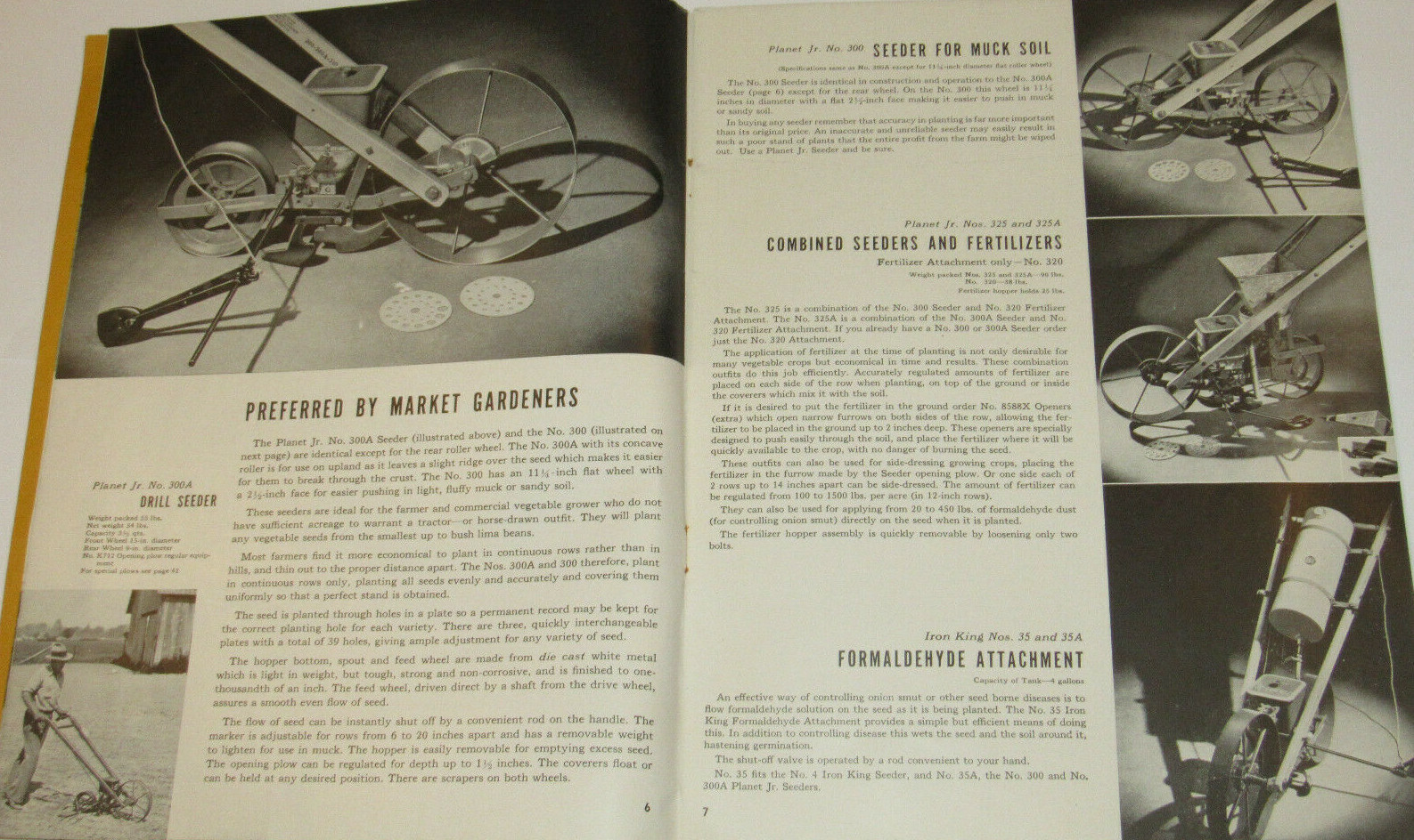 VTG 1944 PLANET JR AGRICULTURAL IMPLEMENTS CATALOG! W/PRICE LIST! SEEDERS/PLOWS+