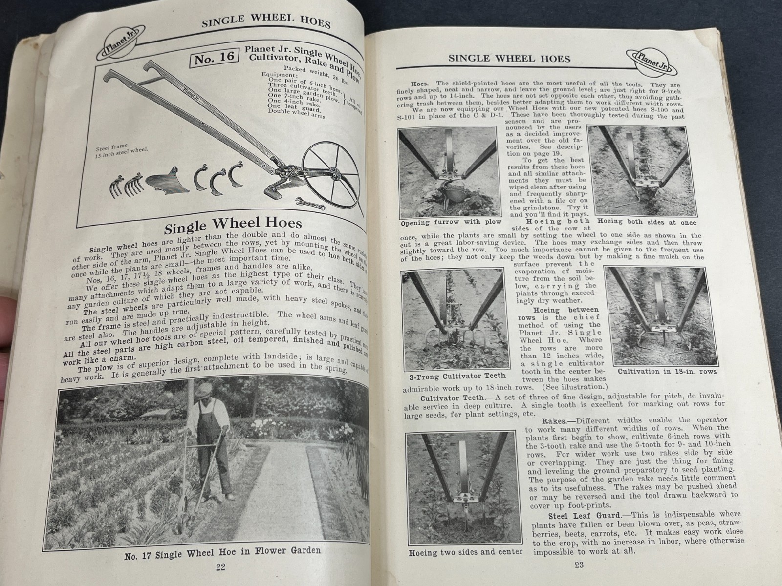 Planet Jr Farm and Garden Tools #51 Catalog 1920s Cultivators Equipment + Insert