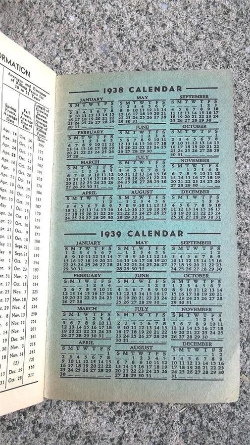 1938 FARM & LIVESTOCK RECORD BOOK FARMERS HANDBOOK CONTINENTAL STEEL ADVERTISING