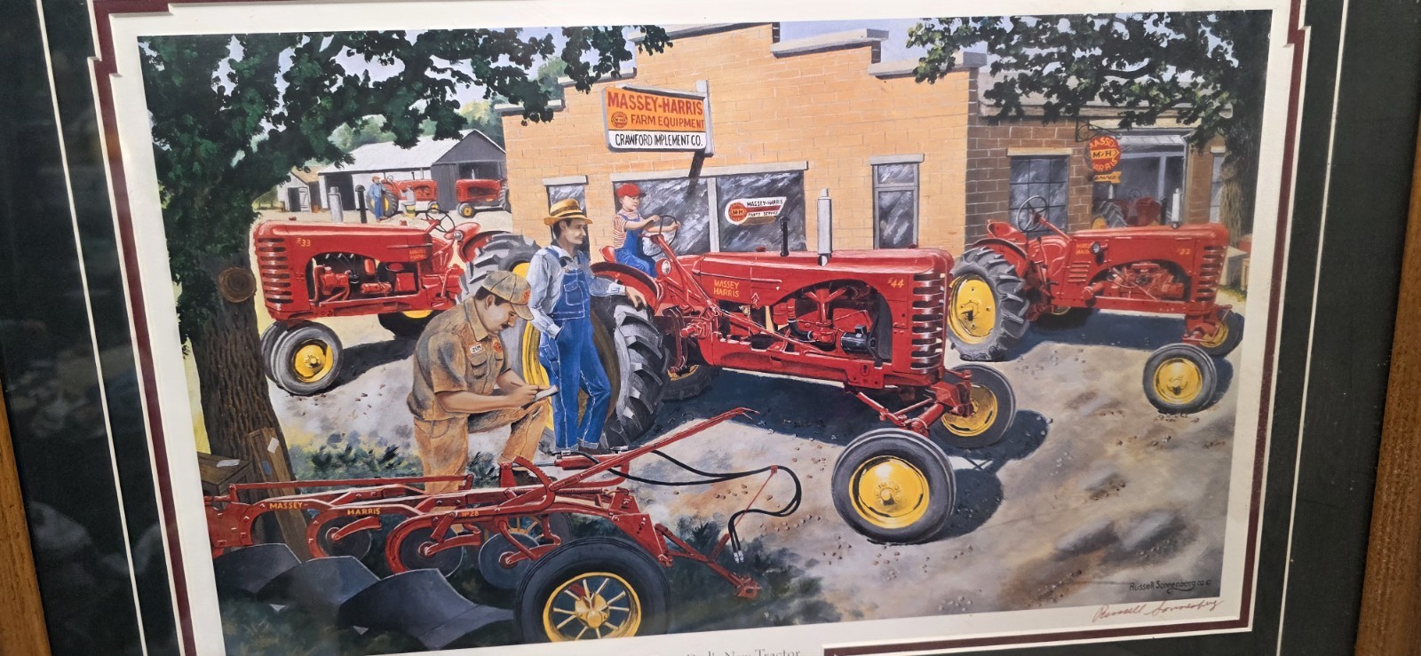 Vtg Framed Massey Harris tractor print by Russell Sonnenberg « Dad&rsquo;s New Tractor