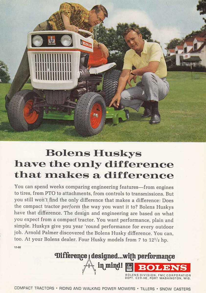 1968 Bolens Huskys: Only Difference Vintage Print Ad