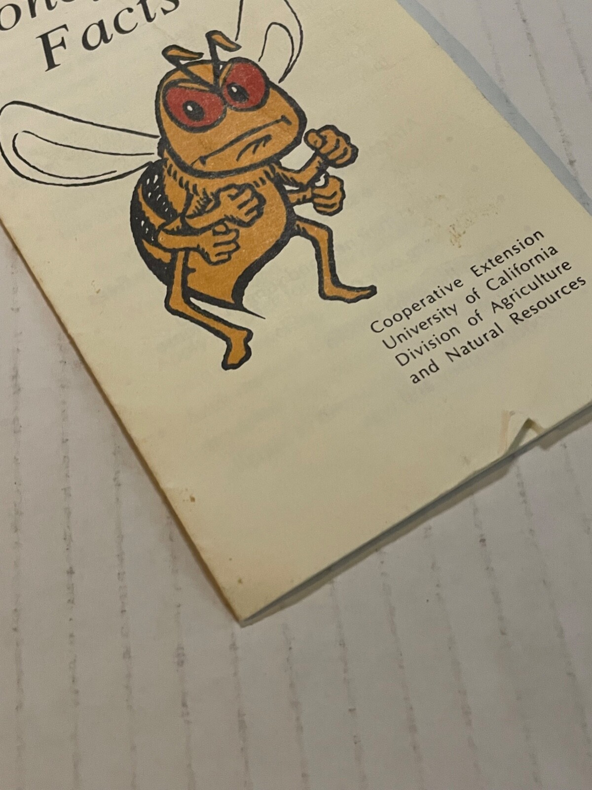 Bee Alert Africanized Honey Bee Facts California Brochure 1993 9×4