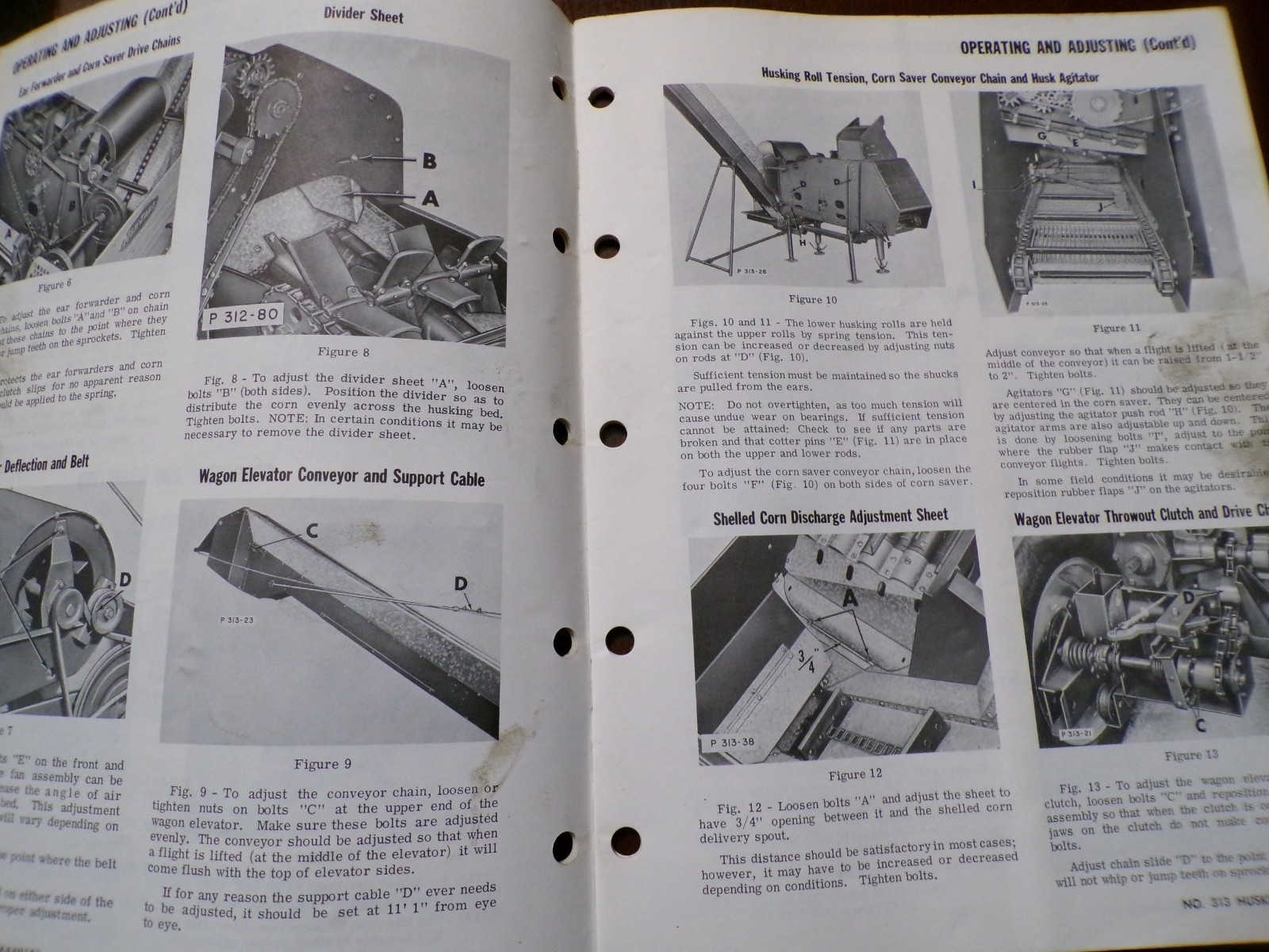 New Idea No 311 & 312 Two-Row Pull-Type Pickers Op&rsquo;s Manual, 313 Husking Unit