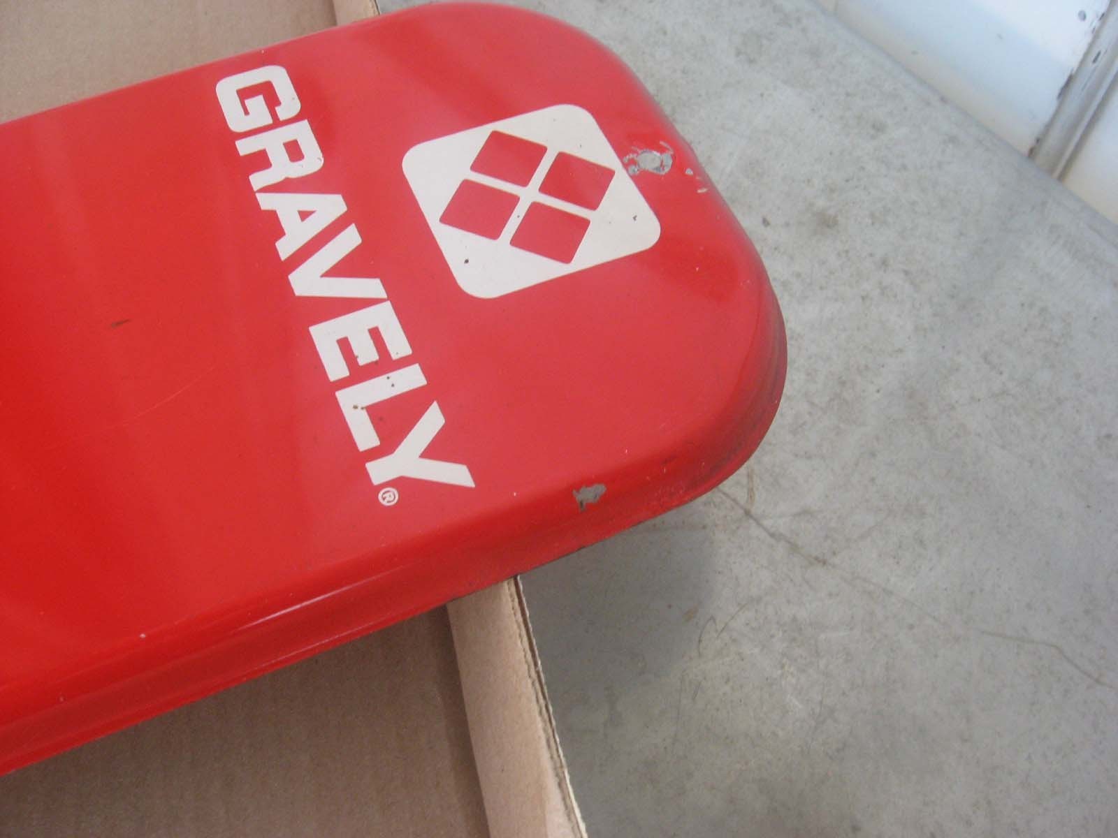 GRAVELY LAWN MOWER GARDEN TRACTOR CO TIN THERMOMETER SIGN