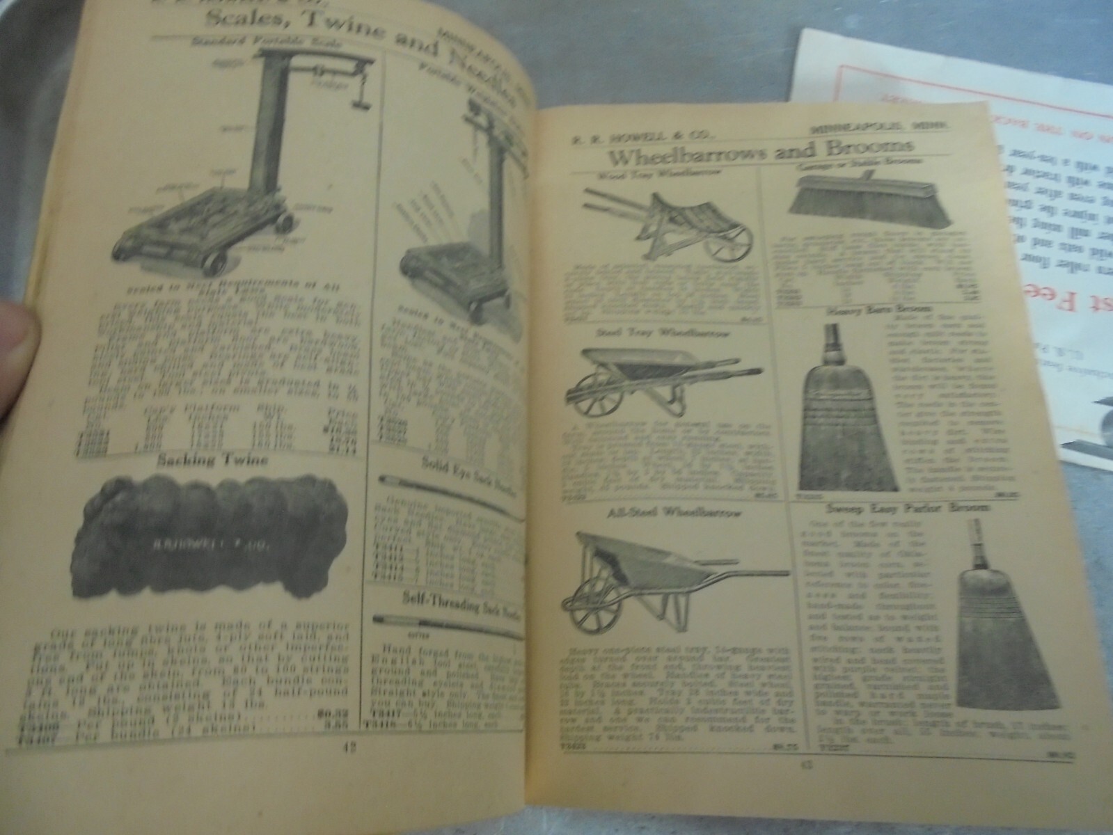 Vintage 1924 R. R. Howell & Co. Thresher & Tracto Supplies & Specialties Catalog