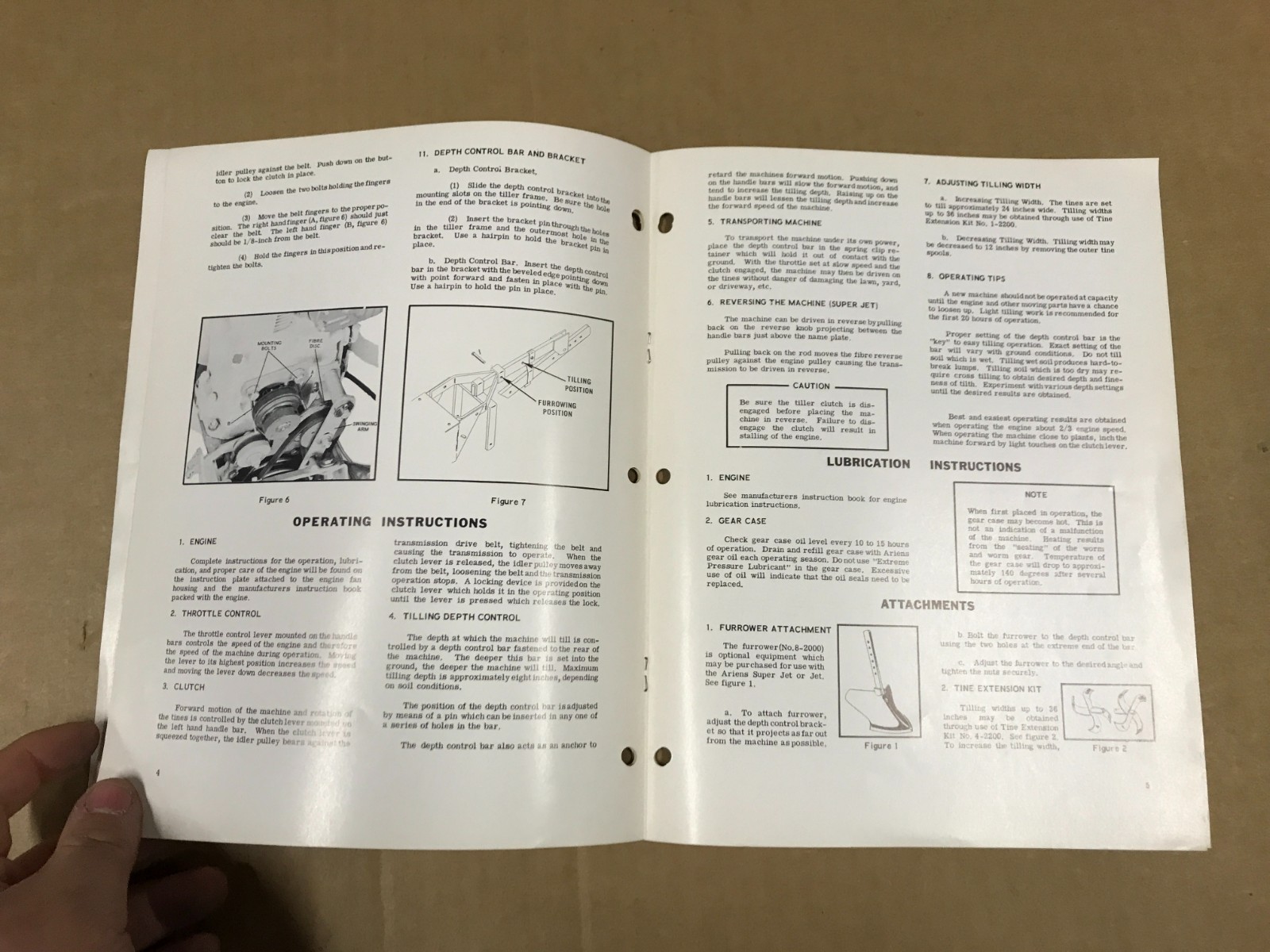 Vintage Ariens Jet/Super Jet Rotary Tiller Operating Instructions/Parts List