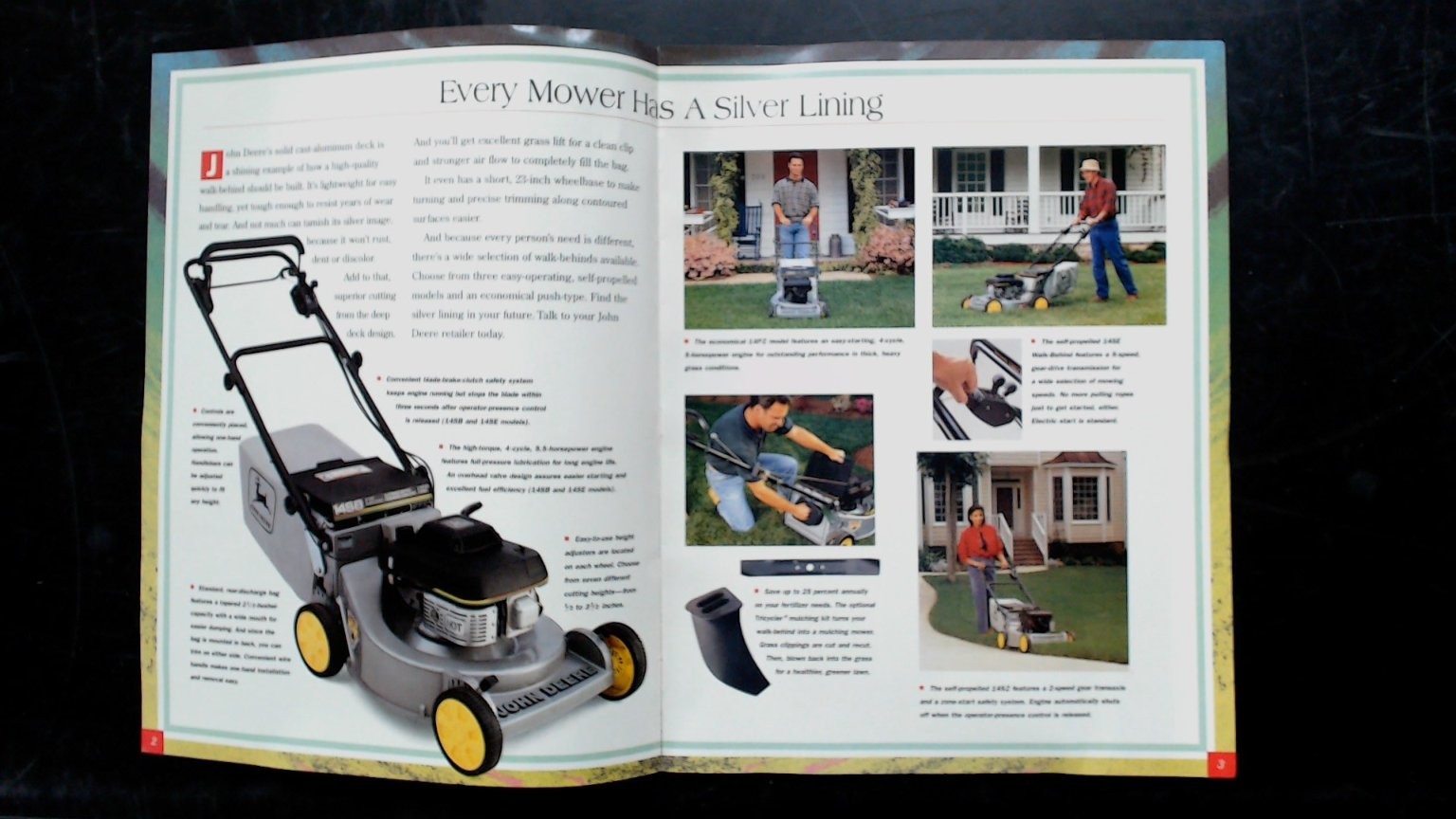 John Deere Brochure Walk-Behind Riders STX Lawn Tractors Vintage